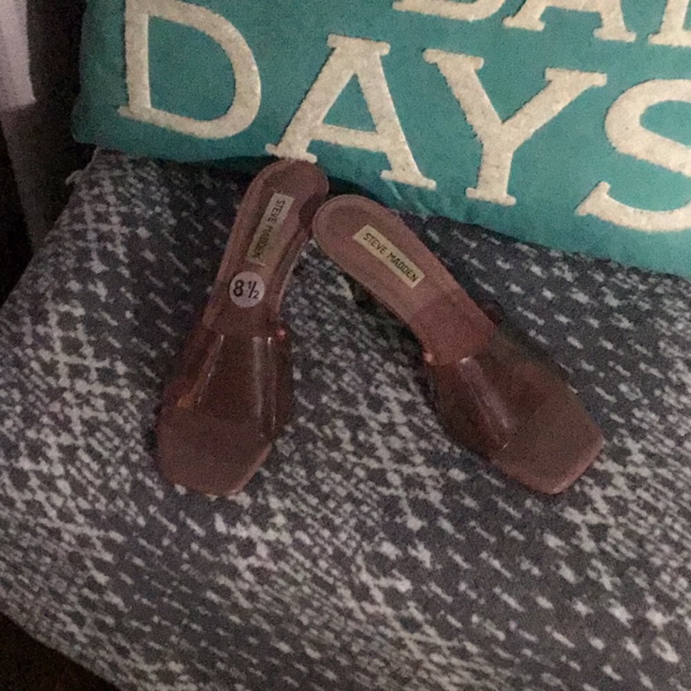 Nine West Brown Clear Sandals - Picture 6 of 12